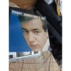 Bobby Darin 45 single record that's all .picture cover.light bowing in record...